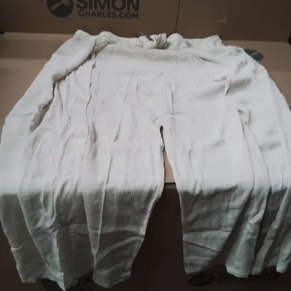 BOXED BRAND NEW APPROXIMATELY 24 JD WILLIAMS WIDE WRAP TROUSERS COOL STONE SIZE 26