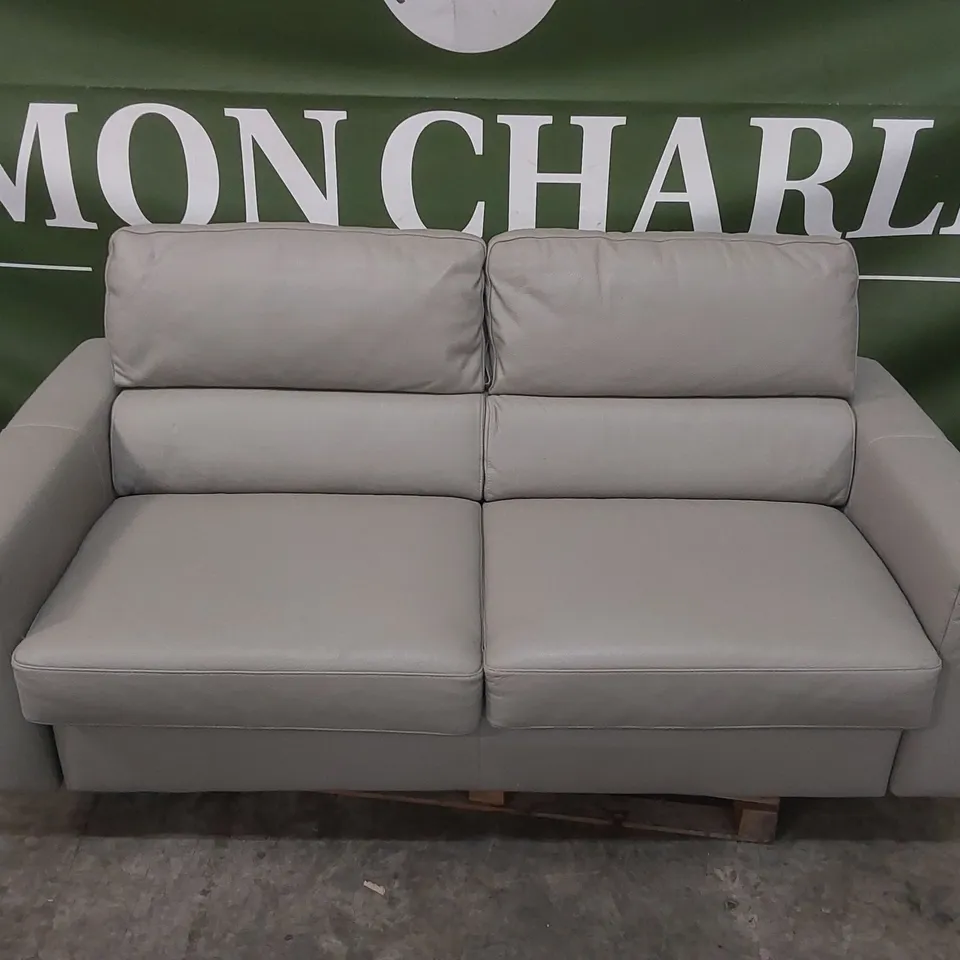 QUALITY DESIGNER ZOLA 3-SEATER LEATHER SOFA BED