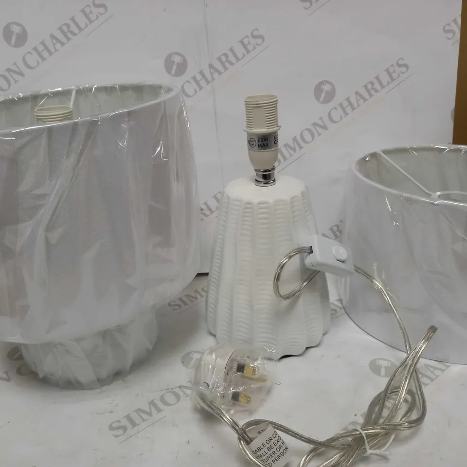 JOHN LEWIS LUKE MINI WHITE TABLE LAMP SET 