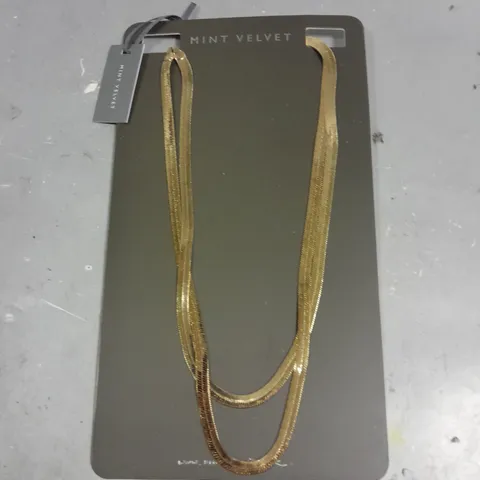 MINT VELVET GOLD TONE SNAKE NECKLACE