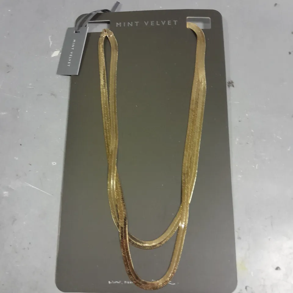 MINT VELVET GOLD TONE SNAKE NECKLACE