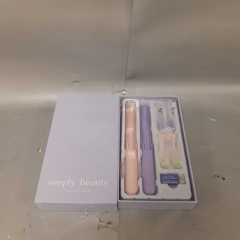 SIMPLY BEAUTY SIMPLY SMILE SONIC TOOTHBRUSH DUO WITH 4 BRUSH HEADS