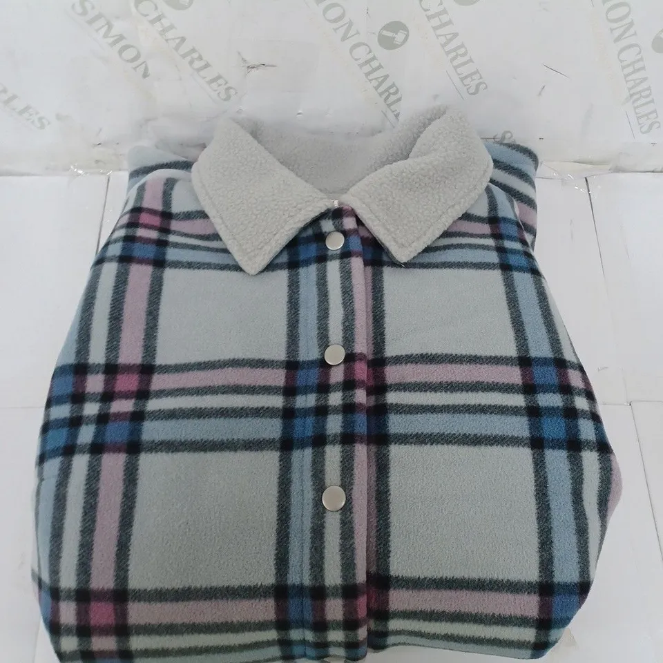 DENIM & COMPANY JACKET IN PALE BLUE CHECK SIZE UK L 