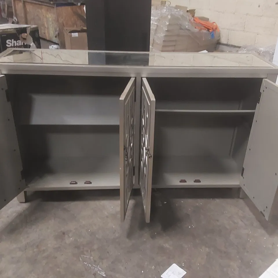 GALLO 4 DOORS MIRRORED LONG SIDEBOARD