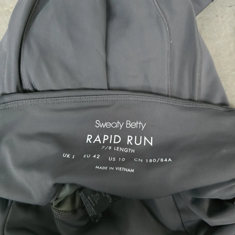 SWEATY BETTY RAPID RUN 7/8 LENGTH LEGGINGS – UK L