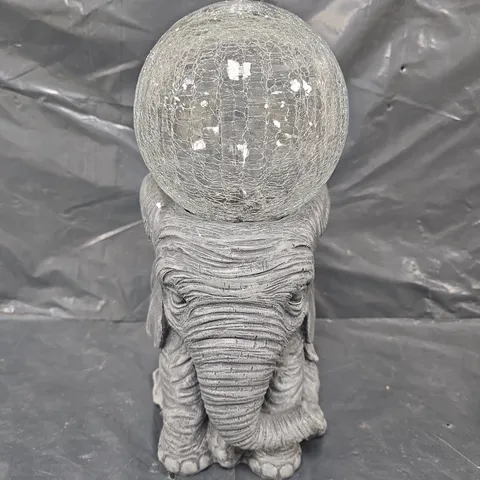 BOXED SMART SOLAR ELEPHANT ORB GARDEN DECORATION