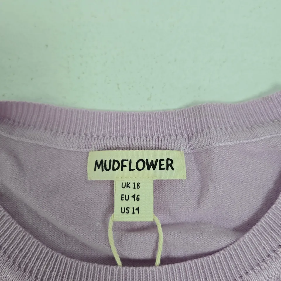 MUDFLOWER WOMEN'S KNIT TOP – PURPLE, UK 18