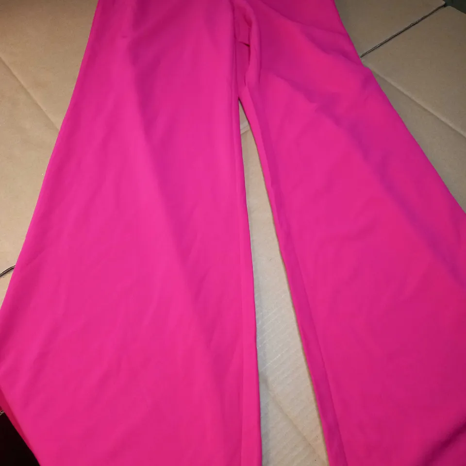 DESIGNER FUSCHIA WOMENS WIDE LEG TROUSERS - SIZE 12