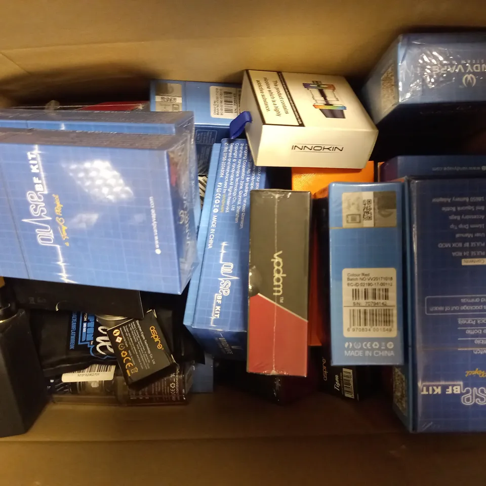 LOT OF 30 ASSORTED VAPING DEVICES & ACCESSORIES, TO INCLUDE ASPIRE, INNOKIN, ETC