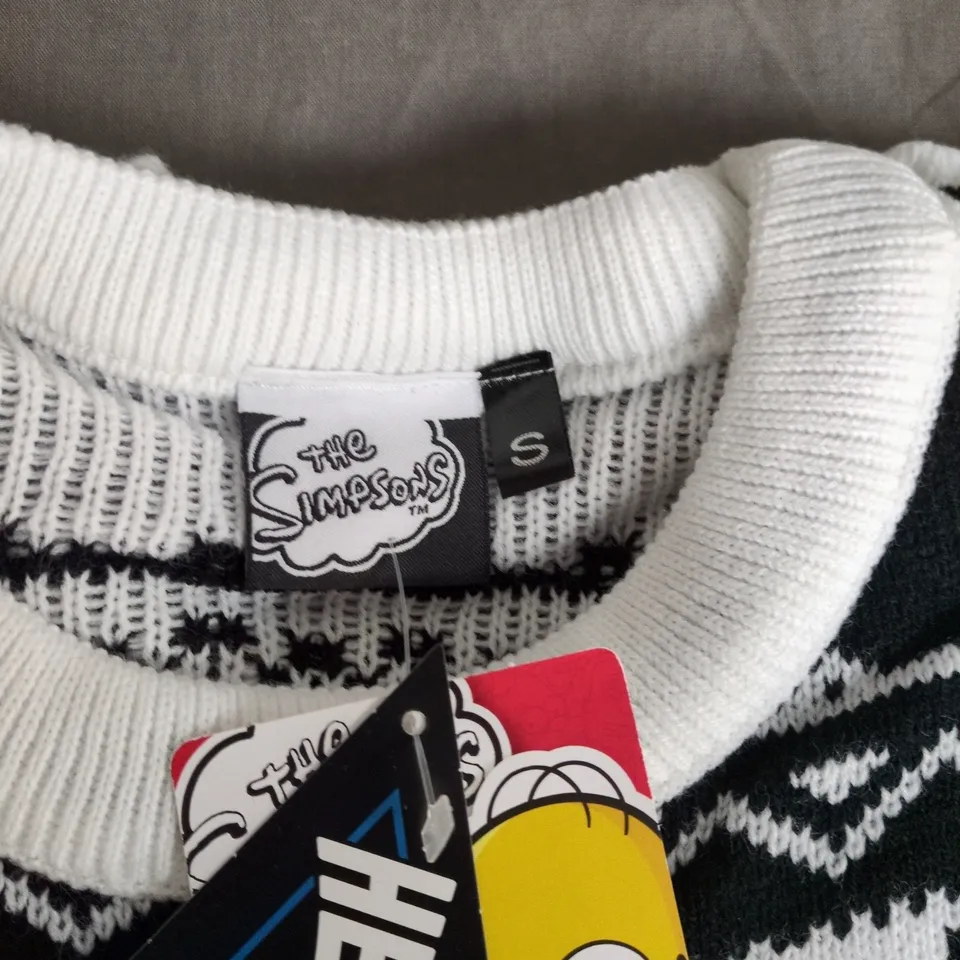THE SIMPSONS KNIT JUMPER – SKELETON PATTERN – UK SIZE S