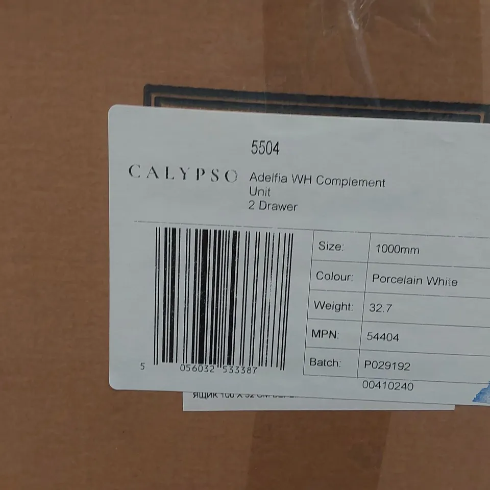 PALLET CONTAINING A LARGE QUANTITY OF BATHROOM FURNITURE PARTS INCLUDING: CALYPSO COMPLIMENT UNITS, VALLEY HUNG VANITY UNIT CARCASS ECT
