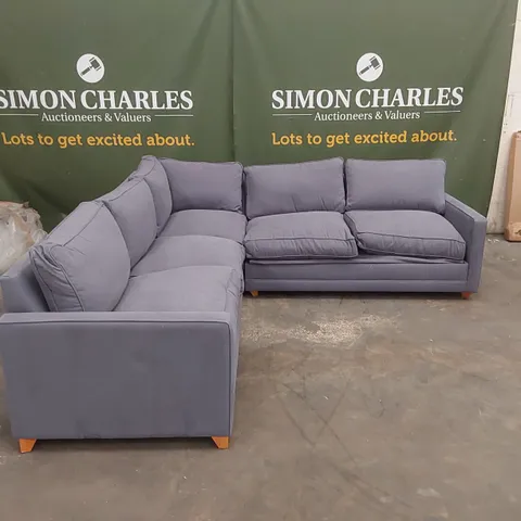 QUALITY DESIGNER CORNER SOFA BED - GREY FABRIC