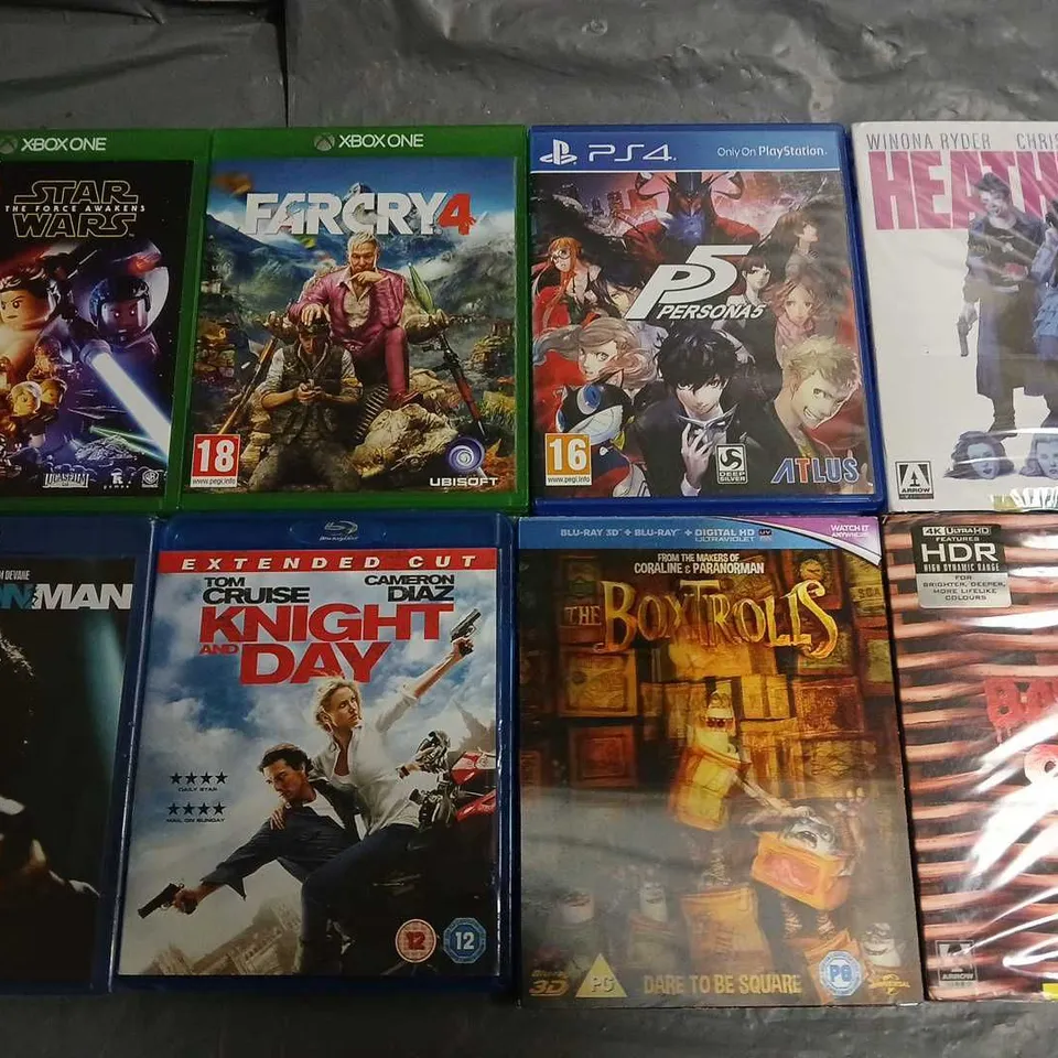 LOT OF 23 ASSORTED MEDIA ITEMS TO INCLUDE BLADE ULTRA 4K HD, FAR CRY 4 FOR XBOX ONE AND MORTAL ENGINES BLUE RAY