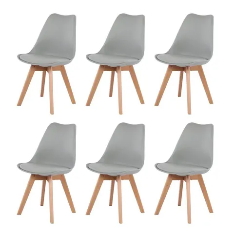 BOXED NERO UPHOLSTERED DINING CHAIRS SET OF 6