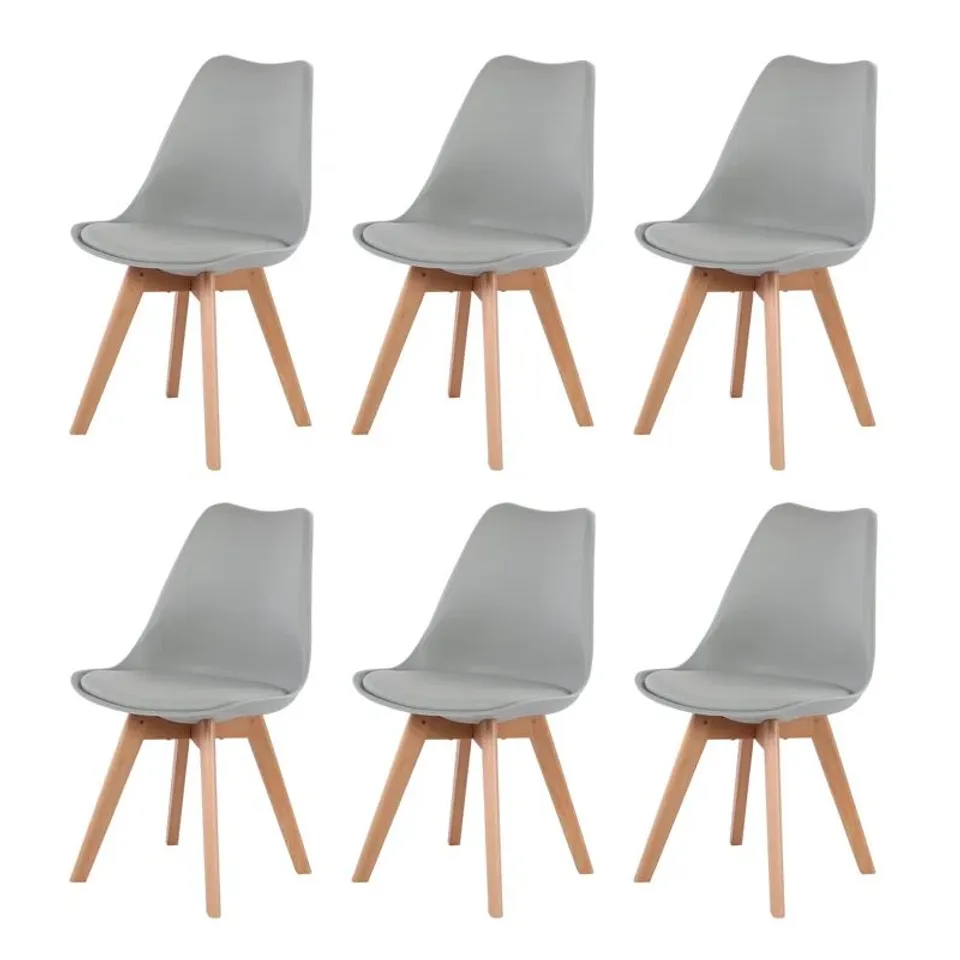 BOXED NERO UPHOLSTERED DINING CHAIRS SET OF 6