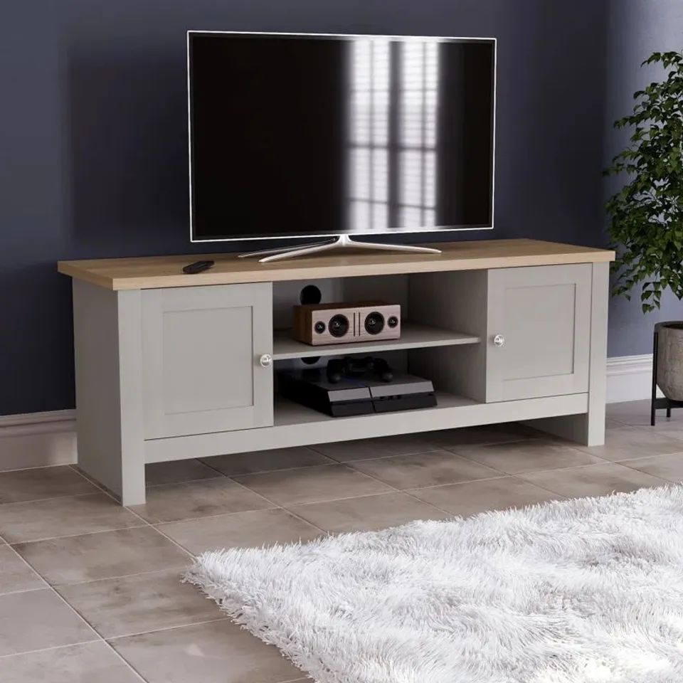BOXED DEACSFIELD TV STAND FOR TVS UP TO 60" - GREY (1 BOX)