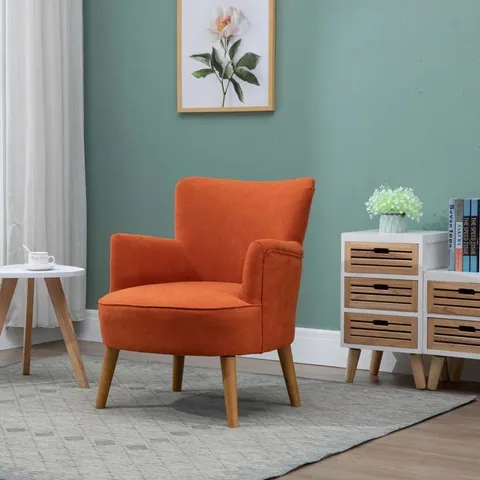 BOXED KEIRA SUNBURST ORANGE ARMCHAIR