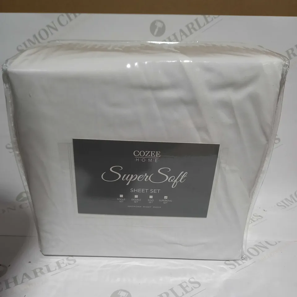 COZEE HOME SUPERSOFT SHEET SET - SUPERKING