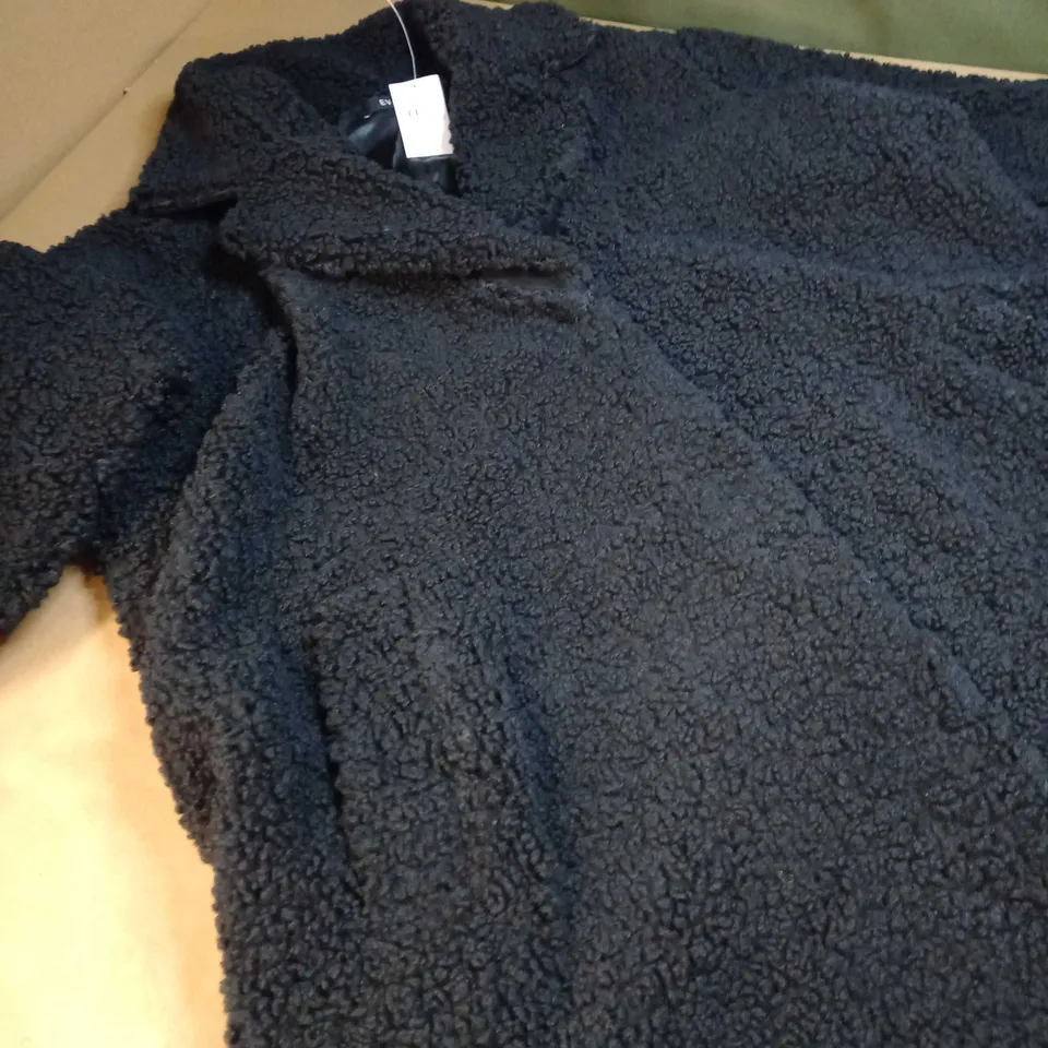 EVANS BLACK TEDDY COAT - SIZE 24