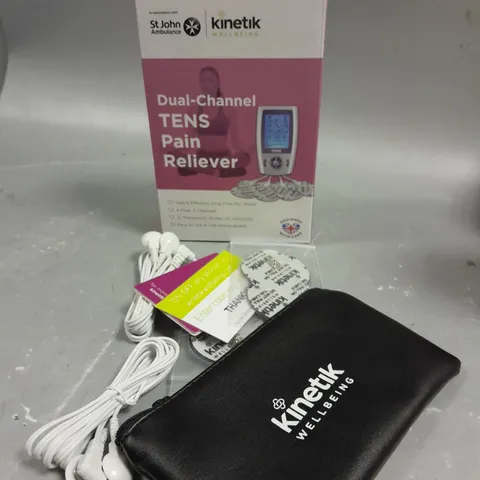 BOXED KINETIK DUAL-CHANNEL TENS PAIN RELIEVER
