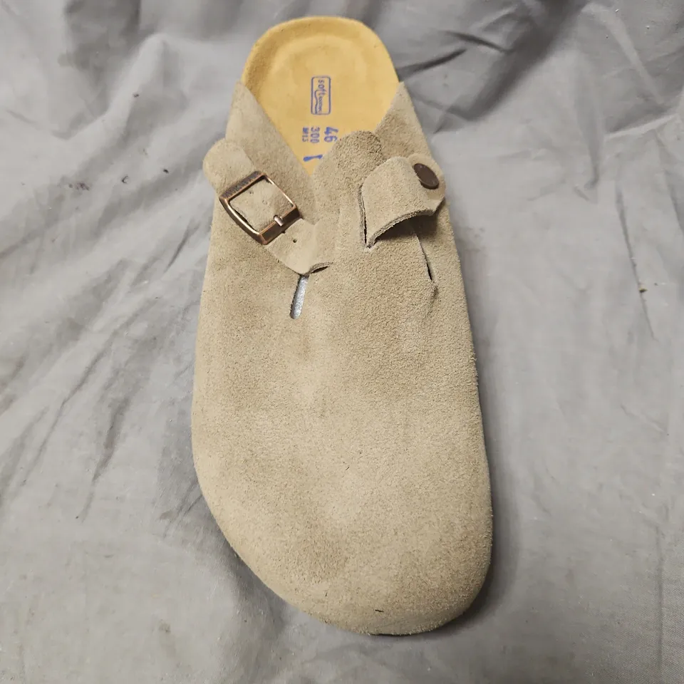 BIRKENSTOCK BOSTON BS TAUPE SUEDE CLOGS – MEN'S FOOTWEAR (EU 46)