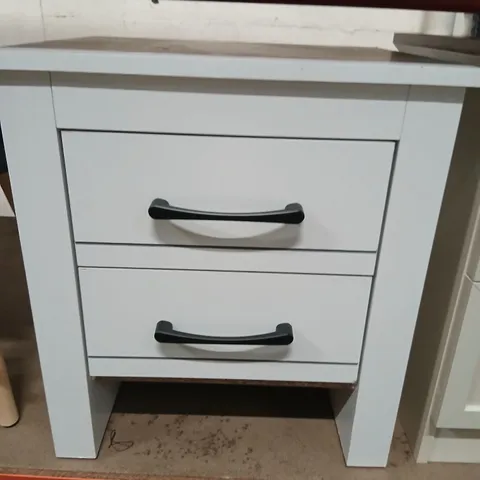 DESIGNER TWO DRAWER BEDSIDE