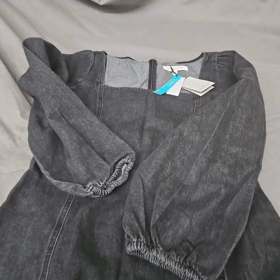 NOBODY'S CHILD DENIM HOODED JACKET – UK 14 (EU 42, USA 10)
