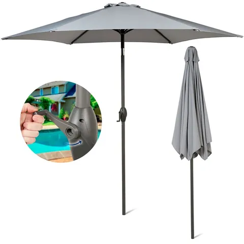 BOXED AREONNA 270CM MARKET PARASOL - IVORY (1 BOX)