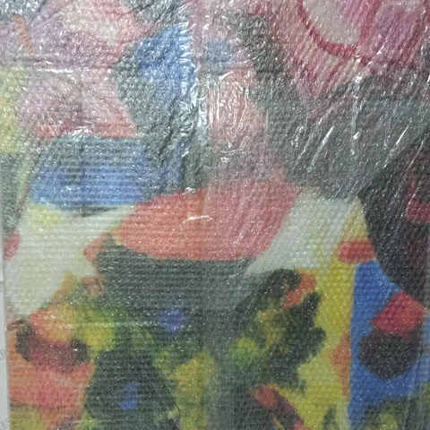 BOXED ART CANVAS PAINTING (MACK AT THE GARDEN TABLE) / COLLECTION ONLY