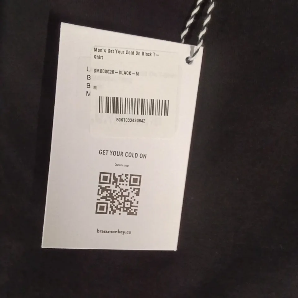 BOX OF BRASS MONKEY T-SHIRTS - BLACK SIZE MEDIUM/SMALL APPROXIMATELY 32