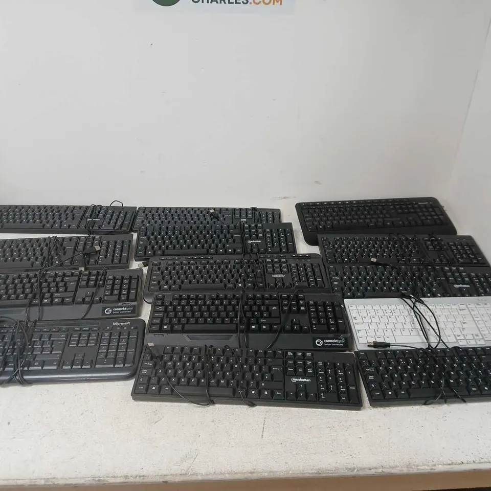 LOT OF 14 ASSORTED KEYBOARDS 