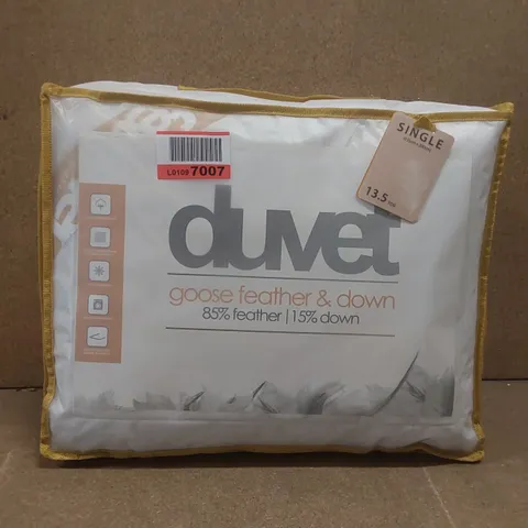 BAGGED GOOSE FEATHER & DOWN SINGLE DUVET