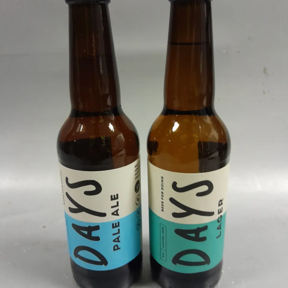 24 X BOTTLES OF DAYS ALCOHOL FREE LAGER & PALE ALE - 24 X 330ML - COLLECTION ONLY