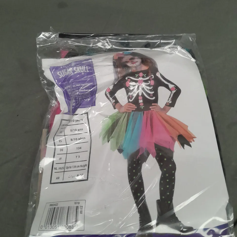 MEXICAN SUGAR SKULL SIZE 8/10 YEARS