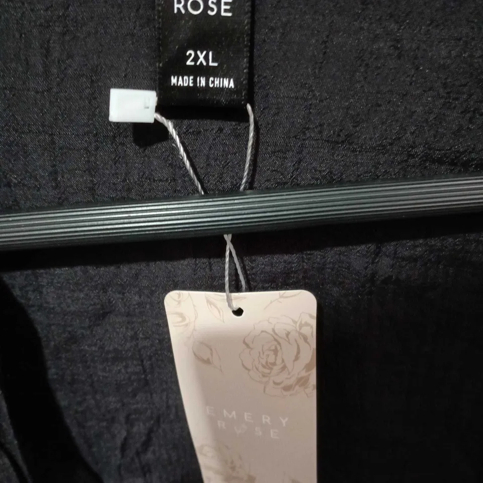 EMERY ROSE WOMEN'S LONG BLACK CARDIGAN – UK 20 (2XL)