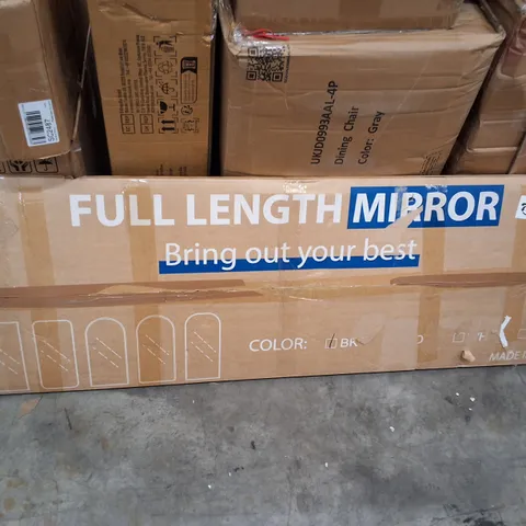 BOXED FULL LENGTH MIRROR - BLACK