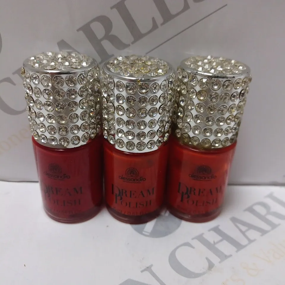 BOX OF APPROXIMATELY 20 X 15ML VIALS OF ALESSANDRO DREAM POLISH NAIL POLISH IN RED
