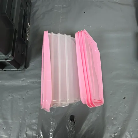 HOMESTORE FOOD CONTAINER SET – PINK PLASTIC STORAGE BOXES, 4 X 1000ML, MICROWAVE/FREEZER/DISHWASHER SAFE