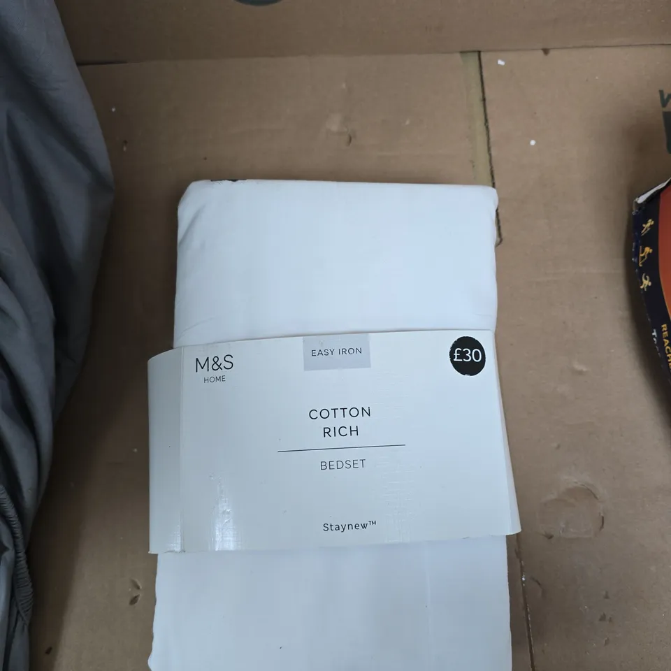 M&S HOME COTTON RICH BEDSET – KING SIZE