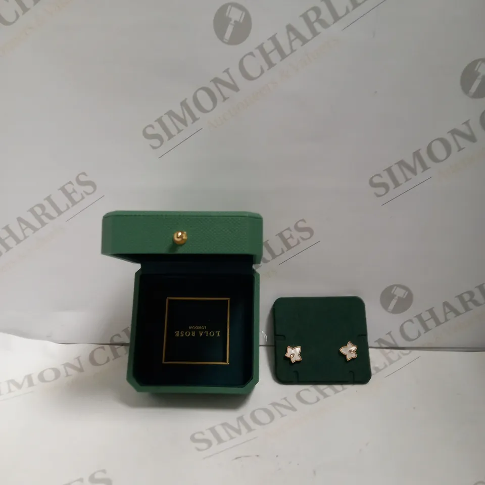 LOLA ROSE LONDON MOTHER-OF-PEARL BEAD EARRINGS