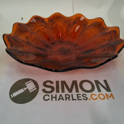BROWN TURTLESHELL HANDMADE BOWL