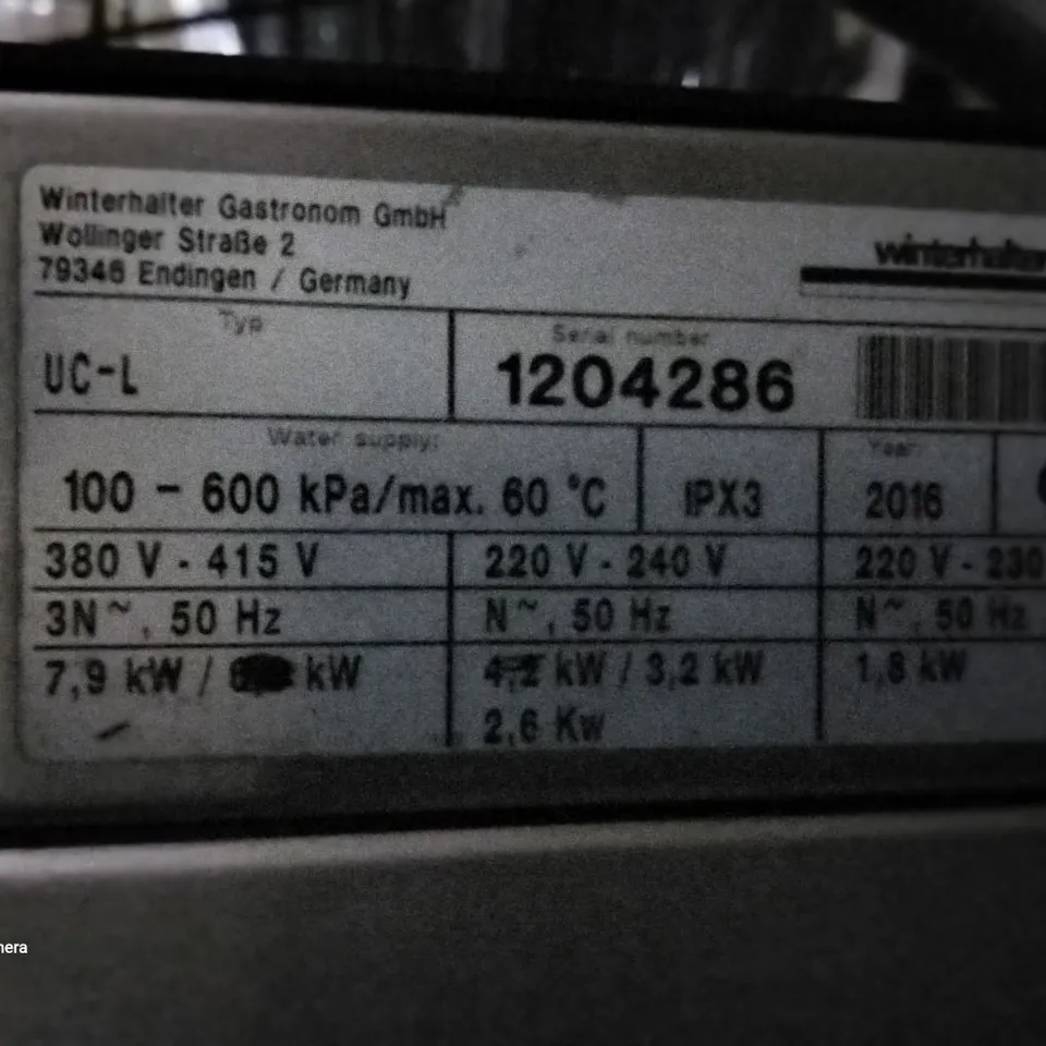 WINTERHALTER UC-L DISHWASHER