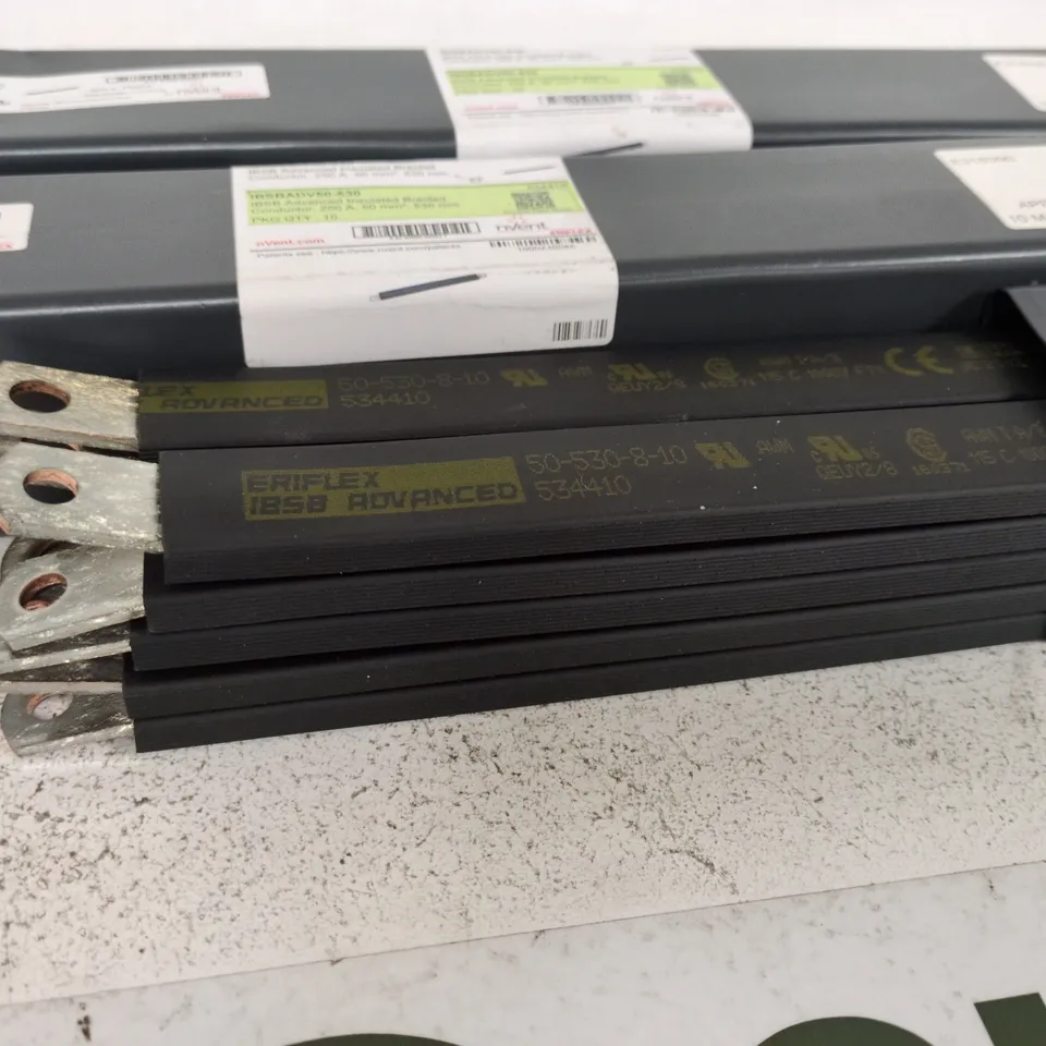 LOT OF 2 IBSBADV50-530 INSULATED BRAIDED CONDUCTOR – 250 A, 50 MM², 530 MM (10-PACK)