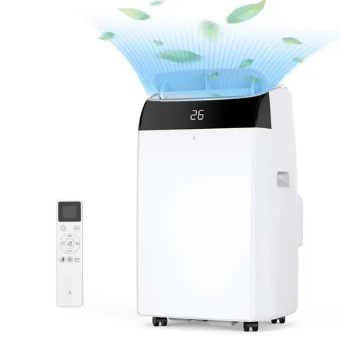 BOXED GARVEE PORTABLE AIR CONDITIONER, 4-IN-1 COOLING, HEATING, DEHUMIDIFIER, FAN UNIT - WHITE (1 BOX)