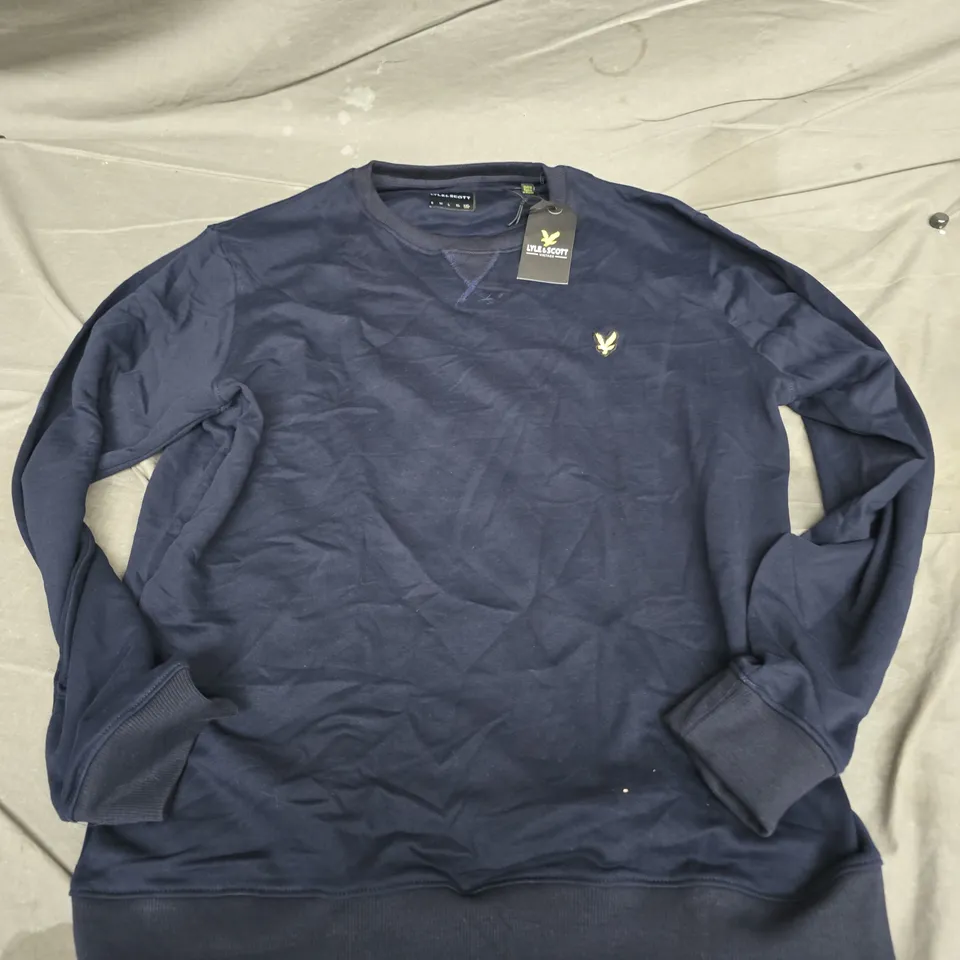 LYLE & SCOTT CLASSIC SWEAT SHIRT – NAVY – XX LARGE