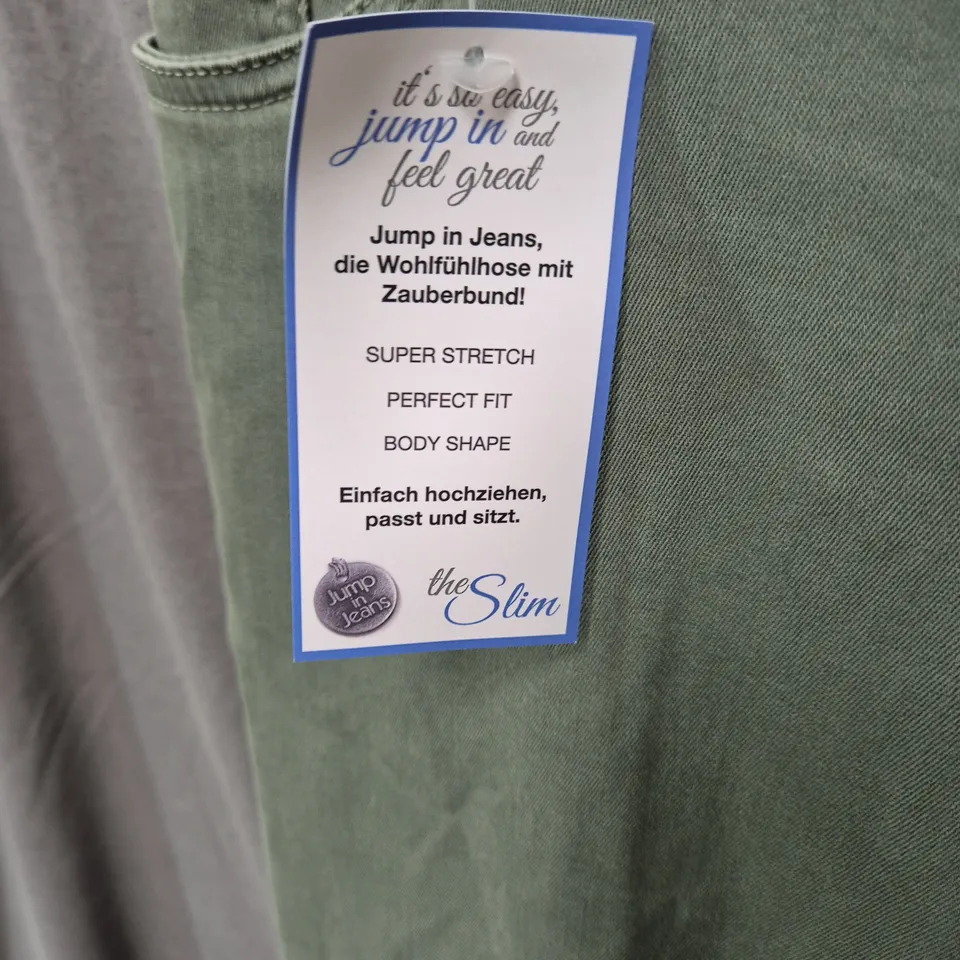 ANNA MONTANA ANGELIKA SLIM FIT JEANS – SAFARI GREEN, UK16 (EU44), SIZE 44