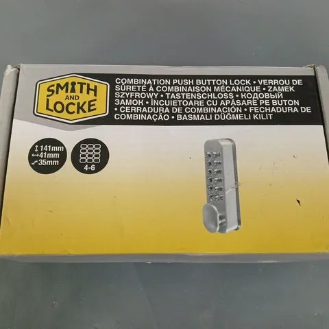 BOXED SMITH AND LOCKE COMBINATION PUSH BUTTON LOCK