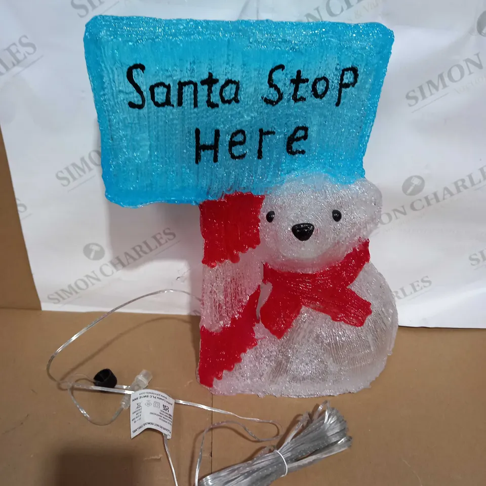 JOHN LEWIS POLAR BEAR WITH TIMER, ICE WHITE LEDS