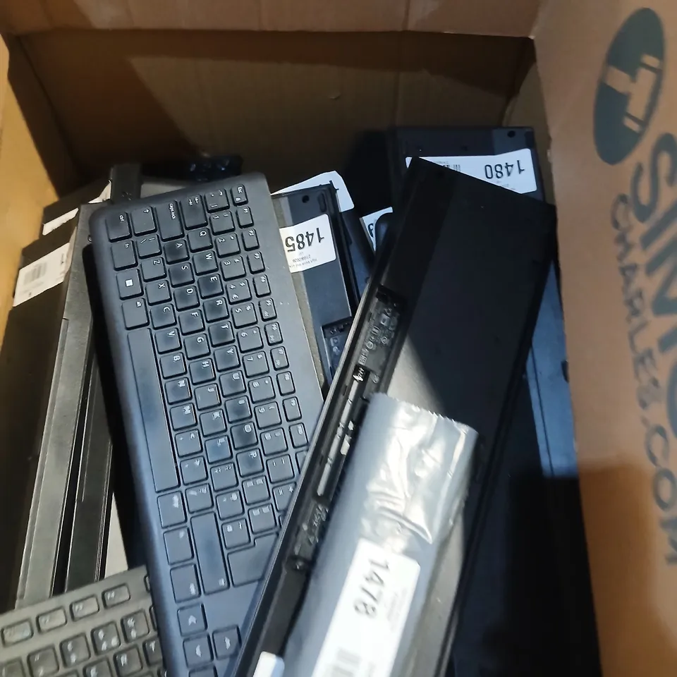 APPROXIMATELY 26 ASSORTED PRODUCTS TO INCLUDE; DELL KEYBOARD, HP DOCKING STATION AND CRESTON VIDEO CONFERENCE CONSOLE