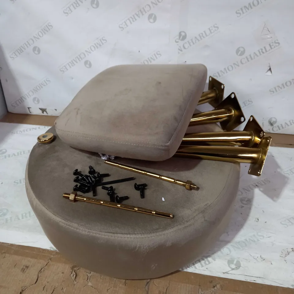 ALISON CORK VELVET COCKTAIL CHAIR SILVER MINK 